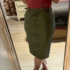 New York & Company Forest Green Pencil Skirt